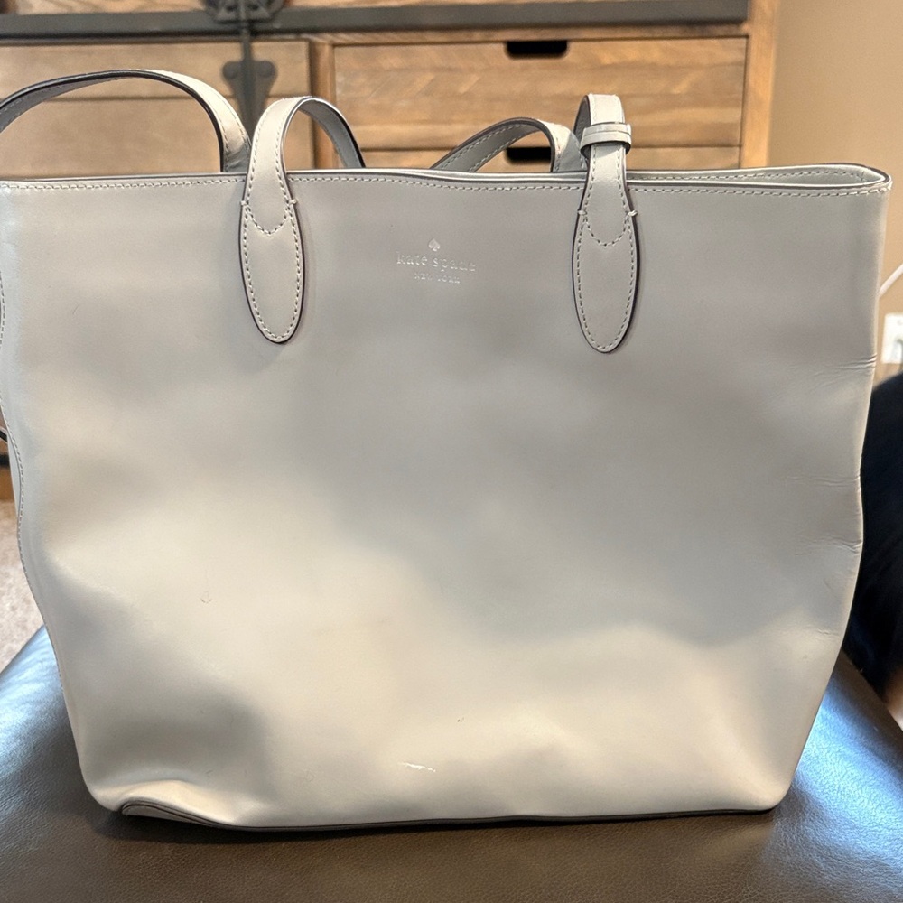Kate Spade Light Gray Tote Bag